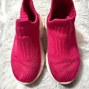 Kids Fuchsia Slip-On Sneakers